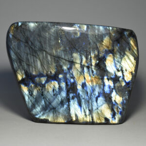 Beautiful blue and golden labradorite freeform
